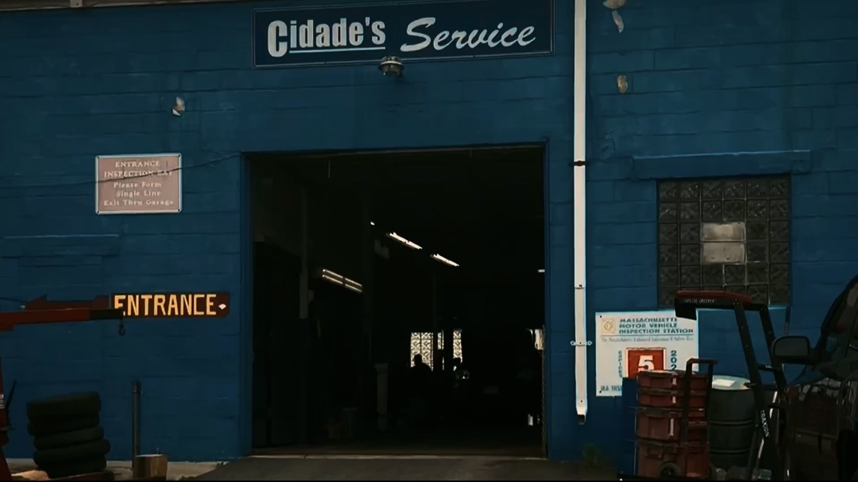 Shop entrance and inspection bay